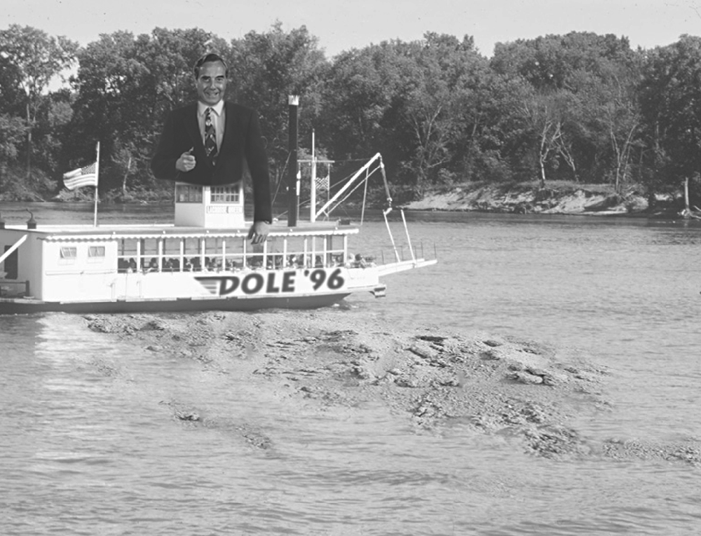 Bob Dole Stuck on Sandbar