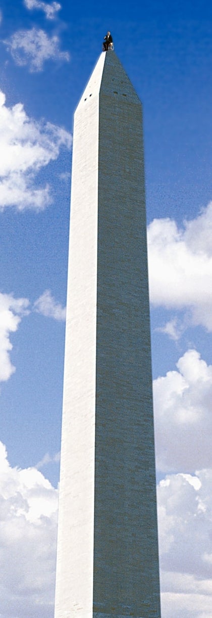 Christopher Reeve Placed Atop Washington Monument