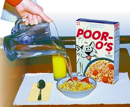 New Cereal For Poor Stays Crunchy In Water