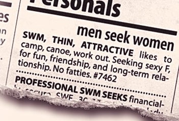 Personals Ad Takes Hardline Anti-Fatties Stance