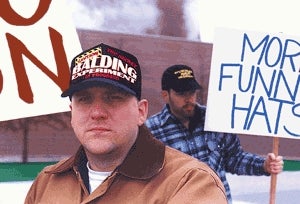 Auto Workers Strike For More Acrylic Novelty Baseball Caps