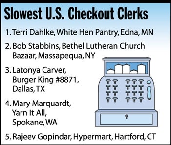 Slowest U.S. Checkout Clerks