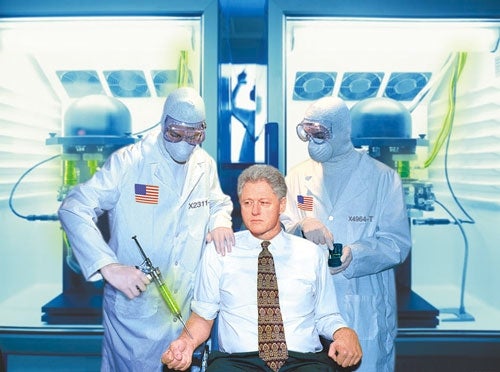 Clinton Injected With Highly Unstable Experimental Growth Serum