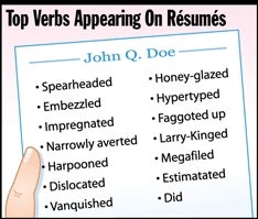 Top Verbs Appearing On Résumés