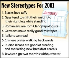 New Stereotypes For 2001