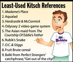 Least Used Kitsch References