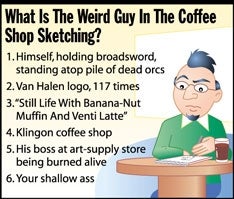 What Is The Weird Guy In The Coffee Shop Sketching?