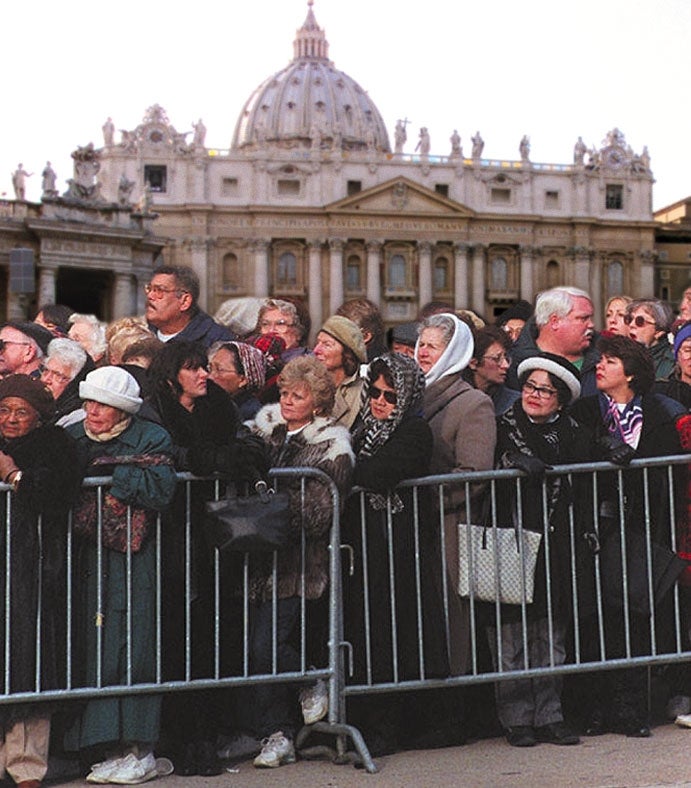 Excited Catholics Already Lining Up For Pope's Funeral