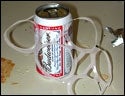 Last Beer In Six Pack Drunk With Plastic Rings Still Attached