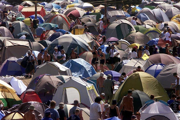 Outdoor-Music-Festival Grounds Mistaken For Refugee Camp