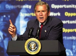 Bush On Economy: 'Saddam Must Be Overthrown'