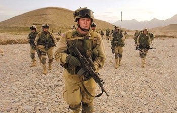 Bush Bravely Leads 3rd Infantry Into Battle