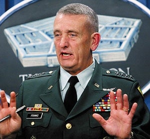 Gen. Tommy Franks Quits Army To Pursue Solo Bombing Projects