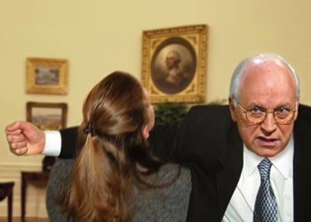 Cheney Clotheslines Aide