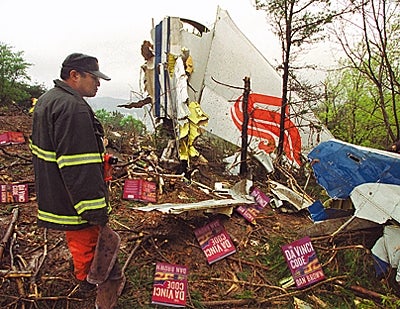 Copies of Da Vinci Code Litter Crash Site