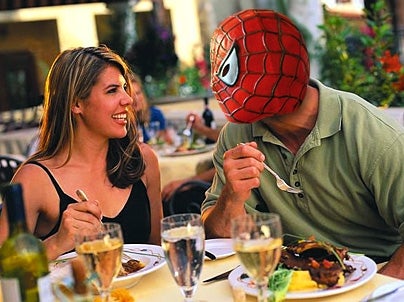 Spider-Man Mask Spices Up Blind Date