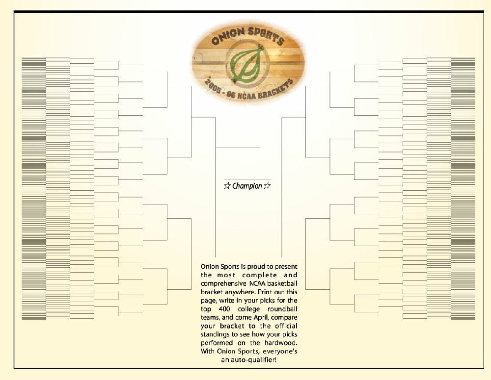 Onion Sports 2005-06 NCAA Brackets