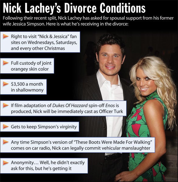 Nick Lachey's Divorce Conditions