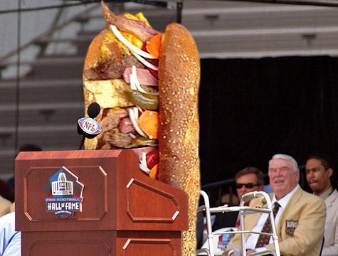 Hall Of Fame Inductee John Madden Introduced By Favorite Sandwich