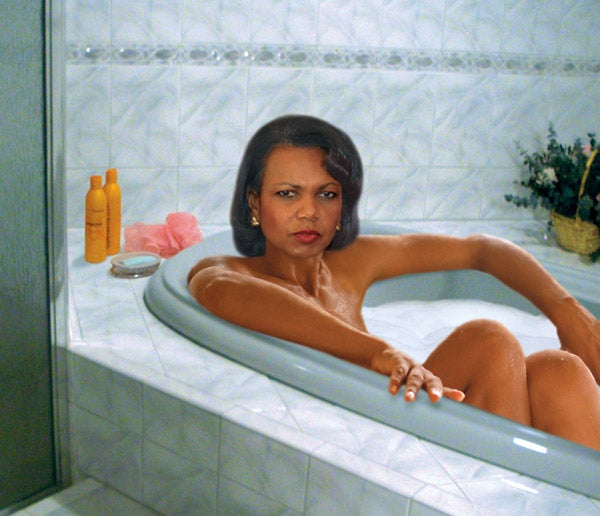 Condoleezza Rice Holds Bathtime Talks With Undersea Representatives