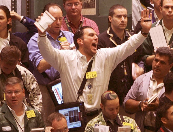 Brash Young Floor Trader Trying To Rally Dow All By Self