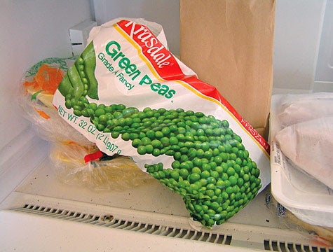 Freshness Escaping From Bag Of Peas