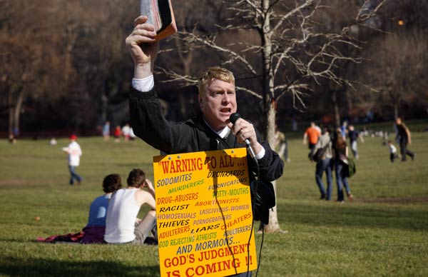 Street Evangelist Saves 300 Souls From Enjoying Park