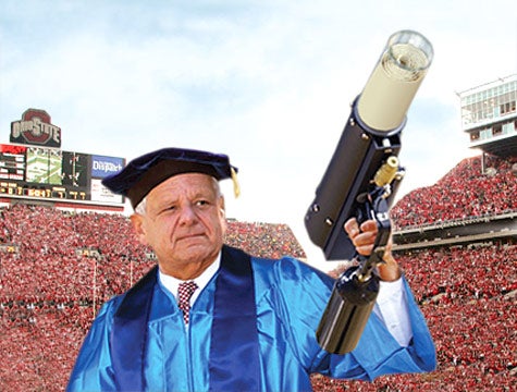 Ohio State Uses T-Shirt Blaster To Pass Out Diplomas