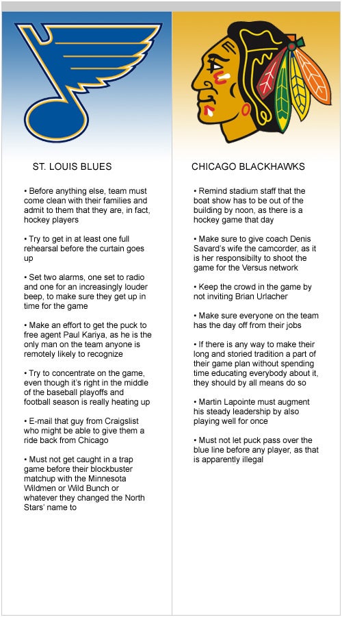 Blues At Blackhawks