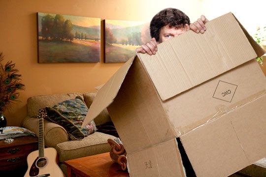 Michel Gondry With Box