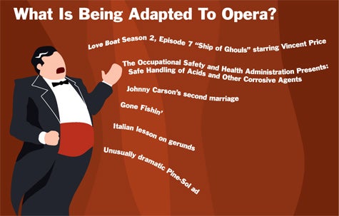 What Is Being Adapted To Opera?