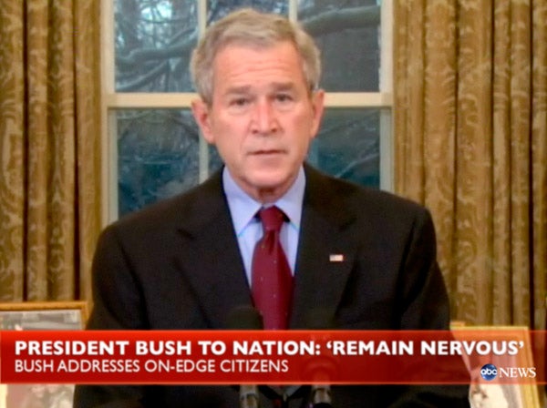 Bush Calls For Panic