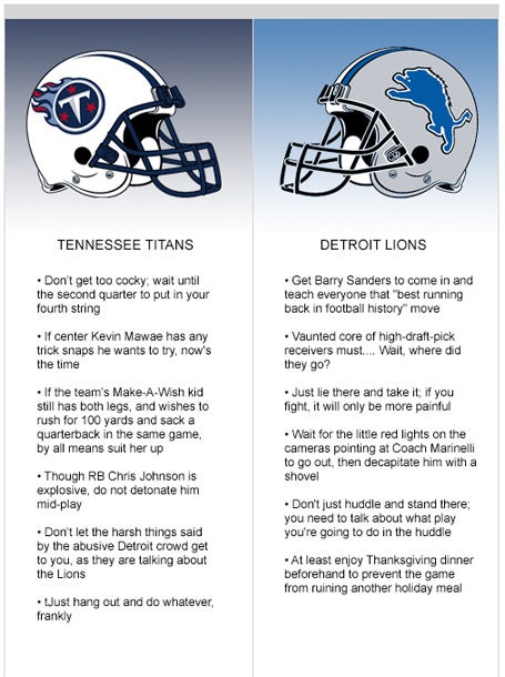 Titans at Lions