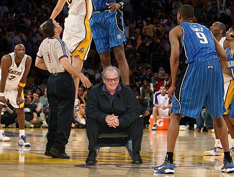 Jack Nicholson Enjoying New Center Court Seats