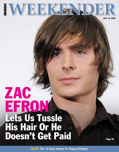 Zac Efron Lets Us Tussle His Hair Or He Doesn't Get Paid