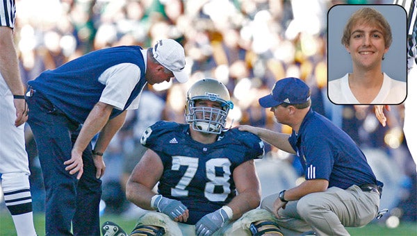 Small, Unathletic Walk-On Injures 9 Starters In Notre Dame Football Practice