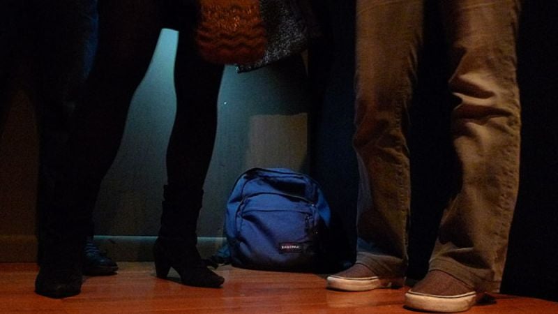 Backpack Strategically Placed In Theft-Proof Corner Of Concert Hall Floor