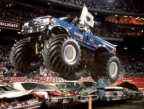 Monster Truck Driver Beginning To Suspect Crowd Is Cheering For Truck