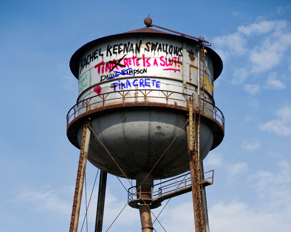 Local Water Tower Celebrates 50th Year As Repository Of Information On Who Is A Slut