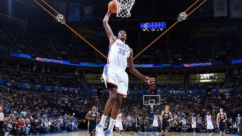 Kevin Durant Accidentally Reveals NBA Uses System Of Ropes, Pulleys To Help Players Dunk