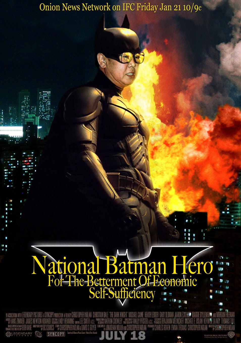 Movie Poster: Kim Jong Il As The Next Batman