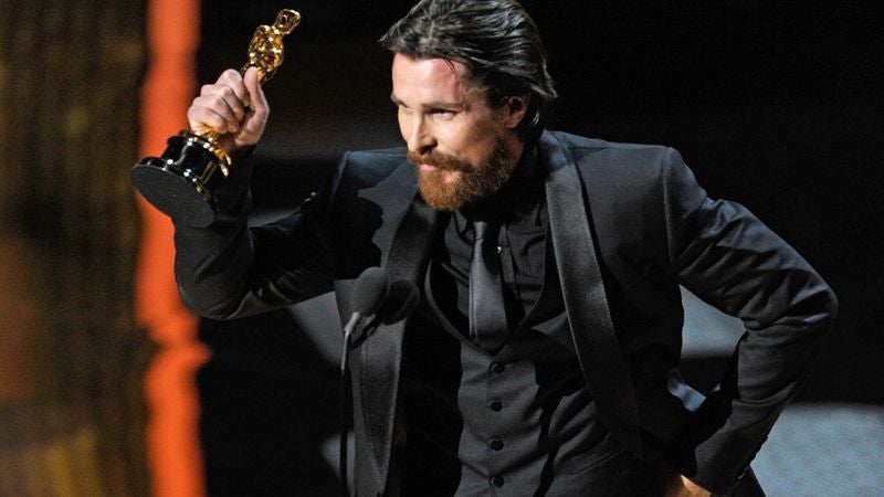 Christian Bale Given Neutered Male Statuette Named Oscar