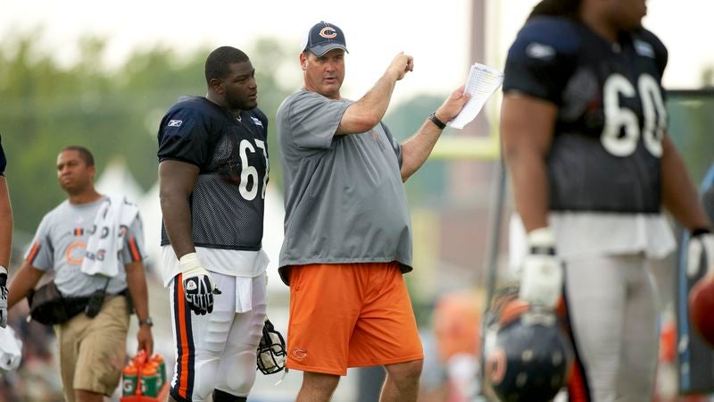 Bears Offensive Line Coach Mike Tice Fairly Close To Learning Difference Between Tackle And Guard