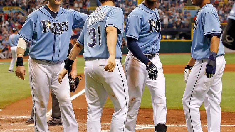 B.J. Upton Greeted By Teammates After Historic Circumnavigation Of Bases