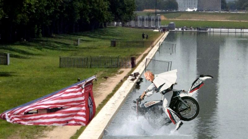 Biden To Honor Fallen Soldiers By Jumping Motorcycle Over Vietnam Memorial