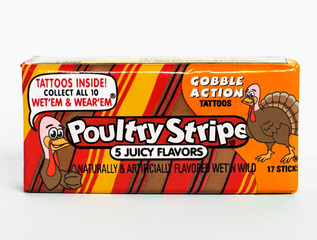 New Poultry Stripe Gum Hardly Tastes Like Goose After Chewing For One Minute