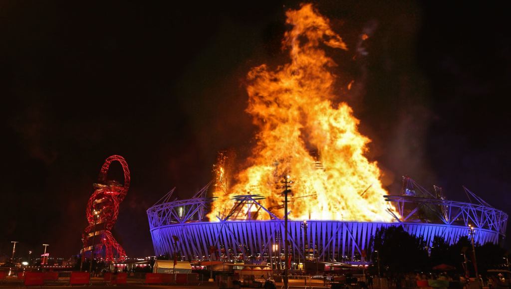 London Opening Ceremonies End With Traditional Lighting Of Olympic Stadium