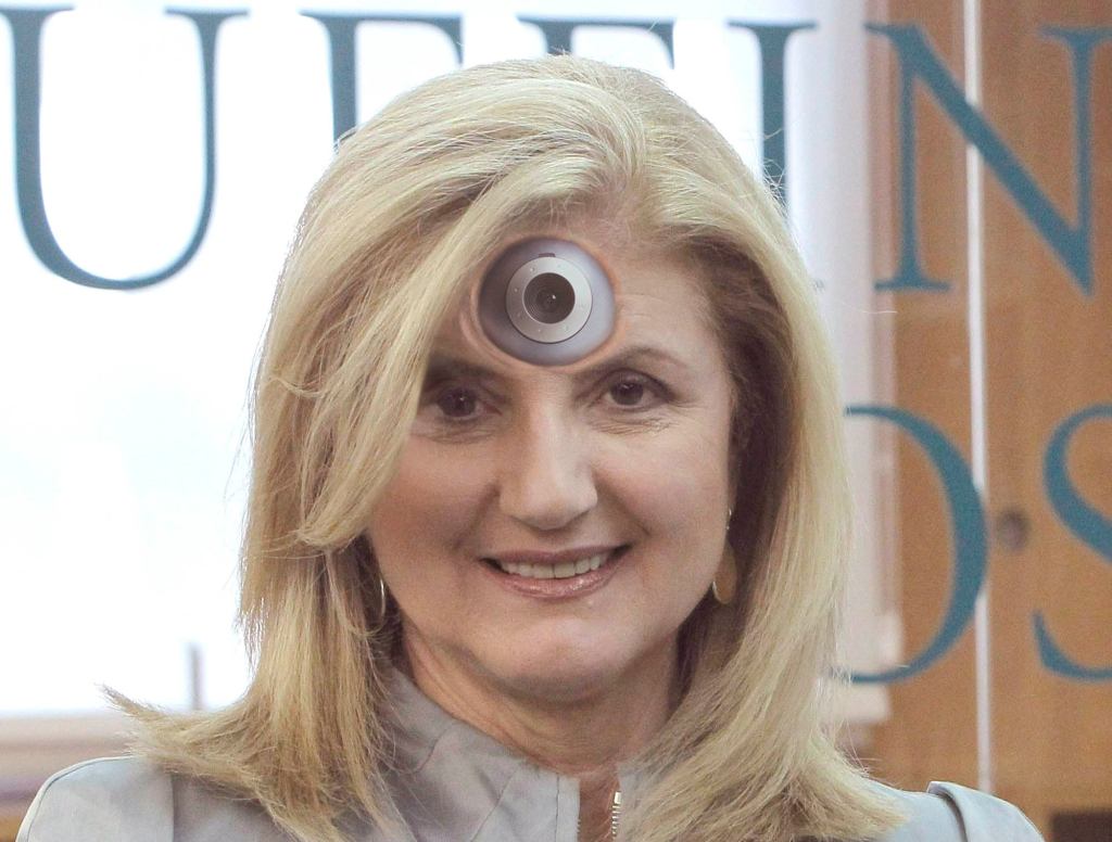 Arianna Huffington Has Webcam Implanted In Forehead