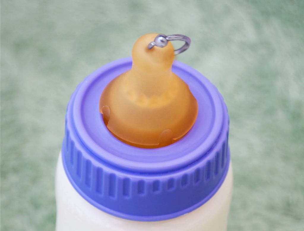 Nipple Of Baby’s Bottle Pierced For Authenticity