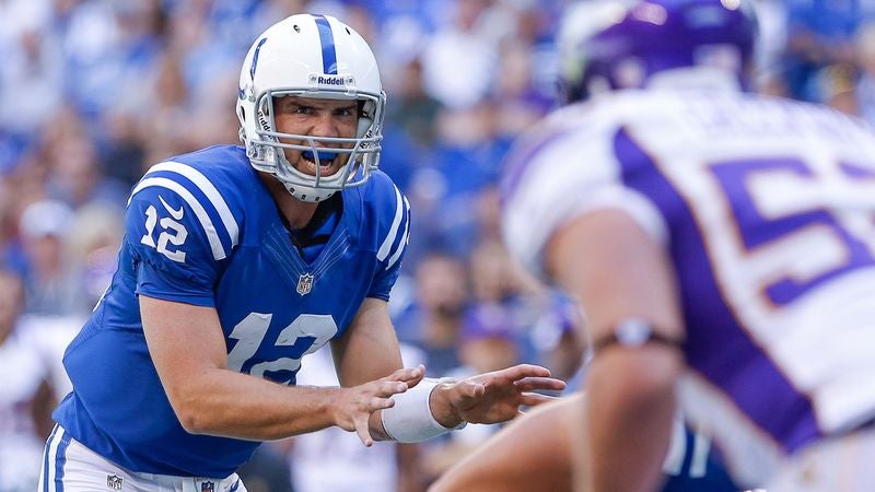 Andrew Luck Gets First Whatever It’s Called When You Beat The Minnesota Vikings